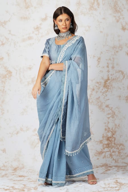 Devyani Mehrotra Chanderi Embroidered Saree 