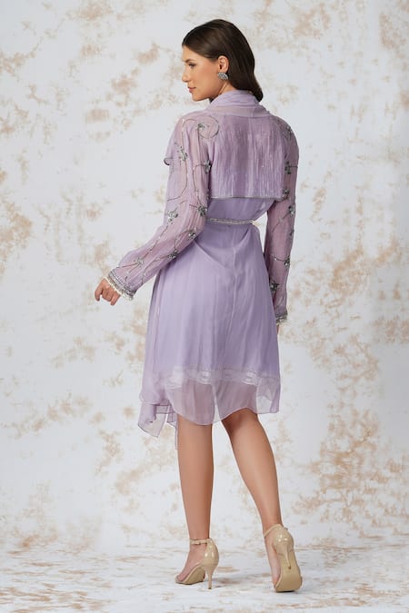 Lavender deals jacket dress