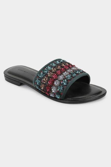 White discount sparkly sliders