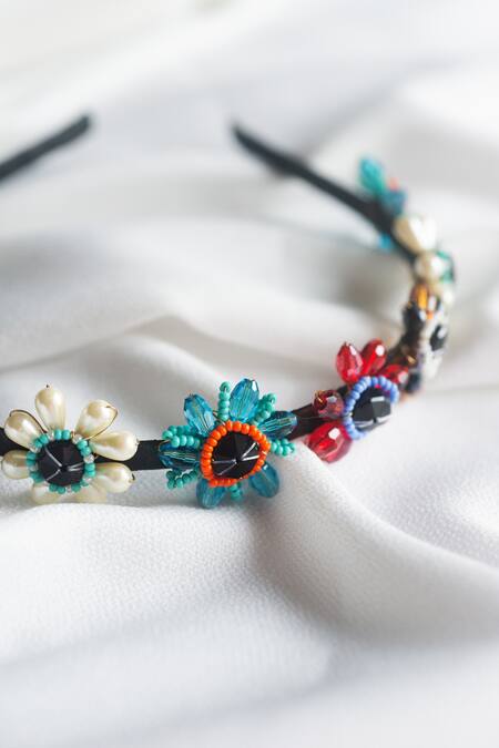 Choko Multicolored Floral Embellished Hairband 