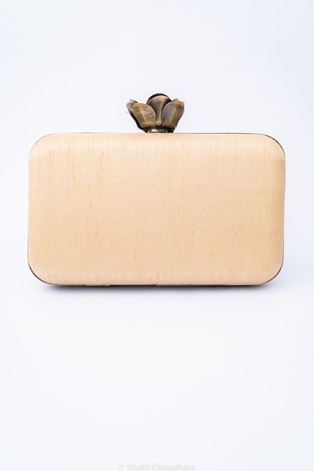 Shop NR By Nidhi Rathi Brown Embroidery Clutch at Aza Fashions Shop_NR By Nidhi Rathi_Brown Embroidery Clutch _at_Aza_Fashions