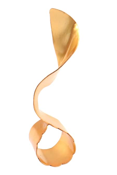 Shop_Noor_Gold Plated Uneven Abstract Earrings_Online_at_Aza_Fashions