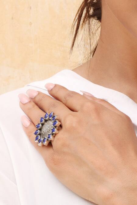 Buy Lucky Gem Single Blue Stone Ring | Lucky Gem Single Blue Stone Ring  Price, Benefits, Colours - Dhaiv.com