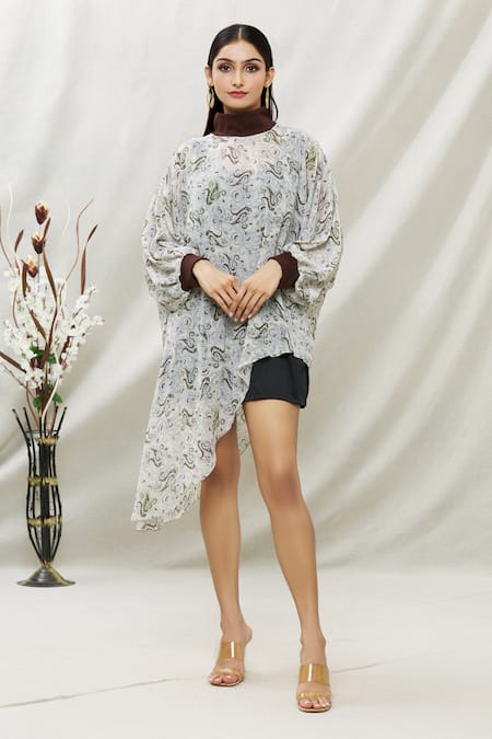 Kommal Sood Paisley Print Dress With Inner 