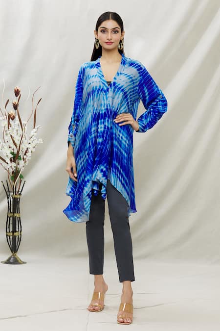 Kommal Sood Tie Dye Asymmetric Tunic 