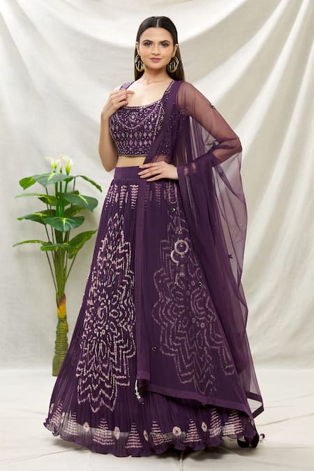Purple Colour SHREEMATEE AAHANA New Designer Fancy Party Wear Lahenga Choli  Colllection 121 - The Ethnic World