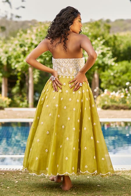 Dania Siddiqui Pearl Embroidered Gown 