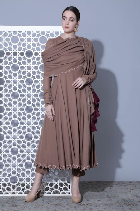 Mehak Talreja Couturre Embroidered Hem Anarkali Set 