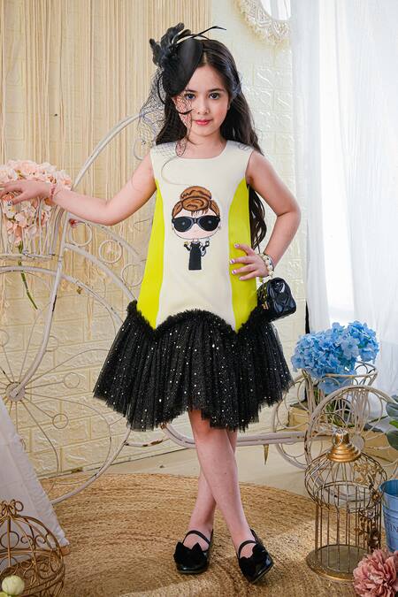 Shop Hoity Moppet White Crepe, Satin Embroidery Audrey Shift Dress Online at Aza Fashions Shop_Hoity Moppet_White Crepe, Satin Embroidery Audrey Shift Dress _Online_at_Aza_Fashions