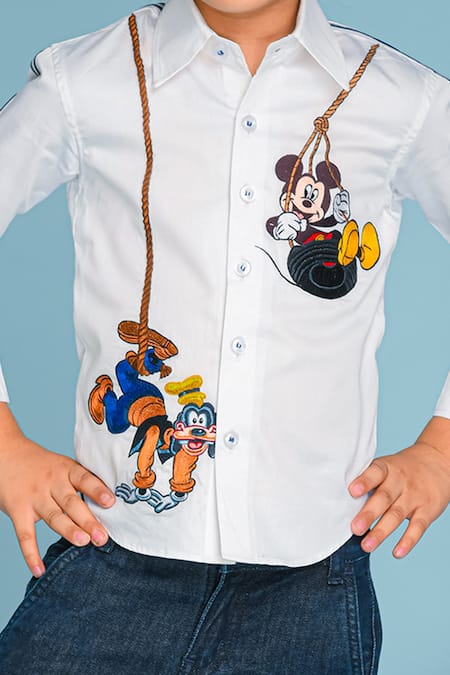 Buy_Hoity Moppet_White Cotton Embroidery Shirt _Online_at_Aza_Fashions