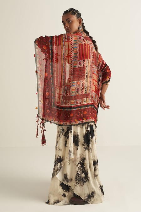 Shop_Aseem Kapoor_Multi Color Jacket Sheer Silk, Trouser Natural Crepe Chandra Set With Veni_Online_at_Aza_Fashions