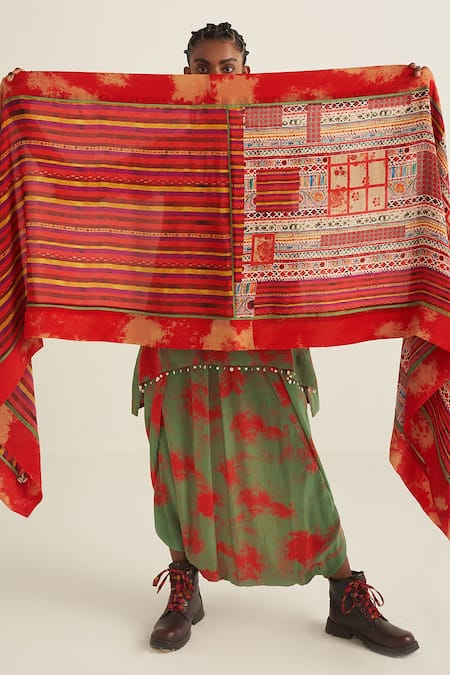 Aseem Kapoor Patti Printed Dupatta 