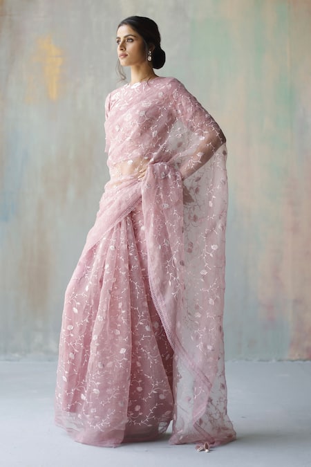 Begum Saba Embroidered Saree With Blouse 