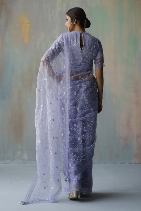 Begum Saba Embroidered Saree With Blouse 