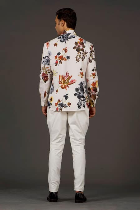 Shop Balance By Rohit Bal Ivory Satin Poplin Floral Print Shirt at Aza Fashions Shop_Balance By Rohit Bal_Ivory Satin Poplin Floral Print Shirt _at_Aza_Fashions