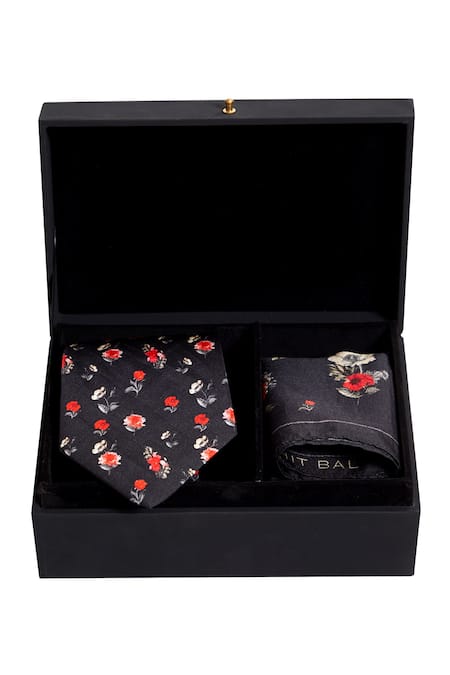 Balance by Rohit Bal Printed Pocket Square & Tie Set 