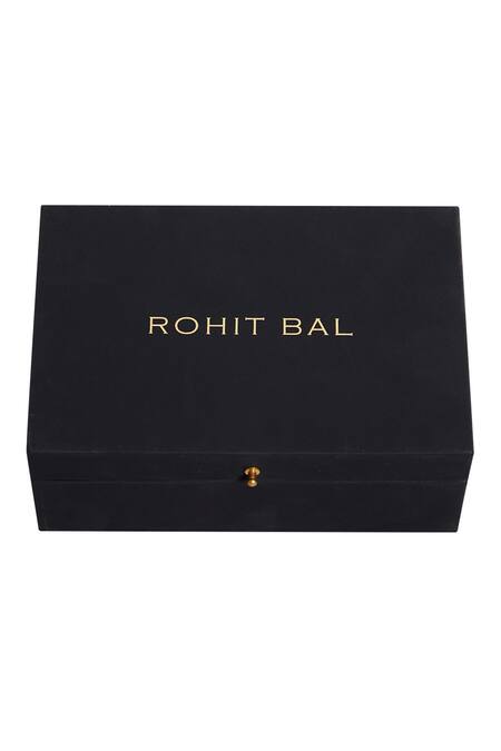 Shop Balance By Rohit Bal Black Printed Pocket Square And Tie Set Online at Aza Fashions Shop_Balance By Rohit Bal_Black Printed Pocket Square And Tie Set_Online_at_Aza_Fashions