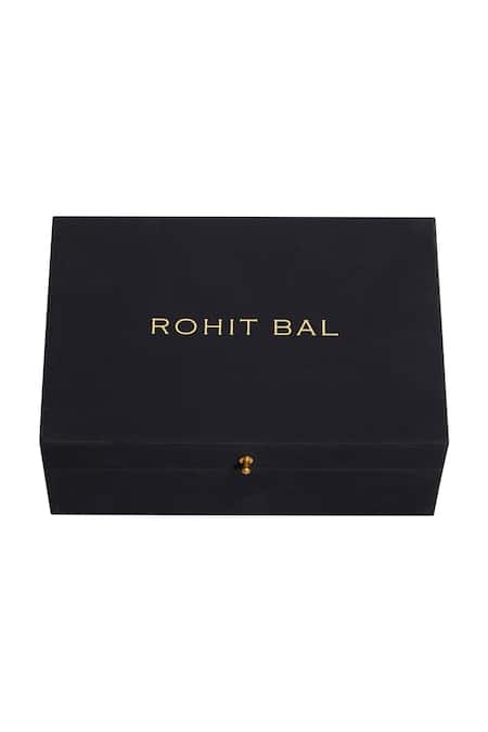 Shop Balance By Rohit Bal Black Printed Pocket Square And Tie Set Online at Aza Fashions Shop_Balance By Rohit Bal_Black Printed Pocket Square And Tie Set_Online_at_Aza_Fashions