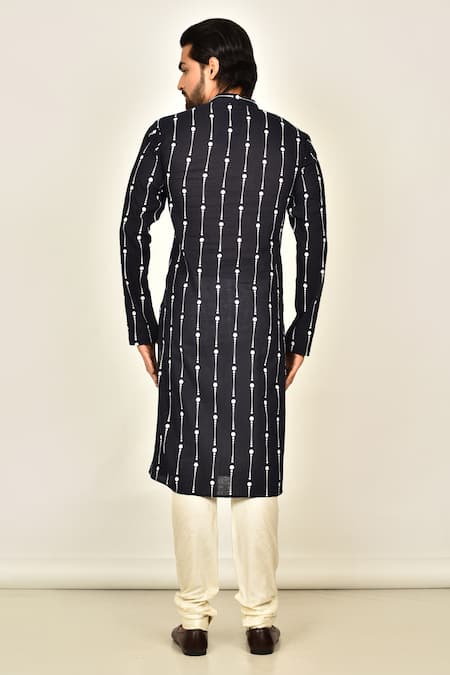 Arihant Rai Sinha Geometric Print Full Sleeve Kurta 