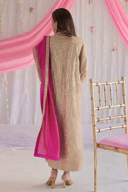 Shorshe Clothing Octa Gota Chanderi Kurta & Pant Set 