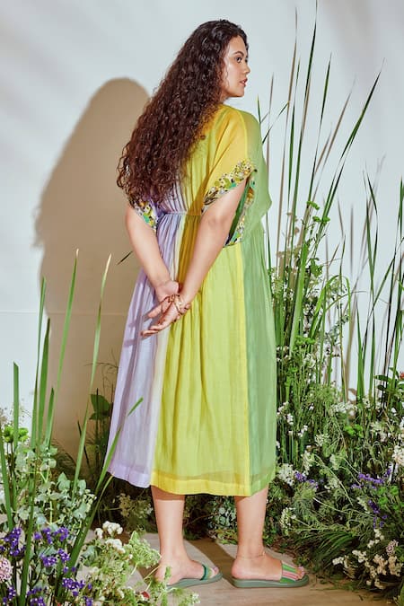 Half Full Curve Colourblock Dress 