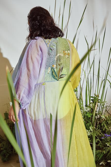 Half Full Curve Tropical Garden Ombre Jacket 