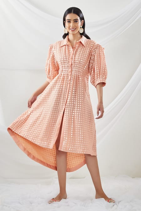 Twenty Nine Mirrorwork Asymmetric Dress 