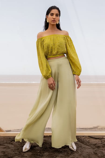 Ease Embroidered Top & Palazzo Set 