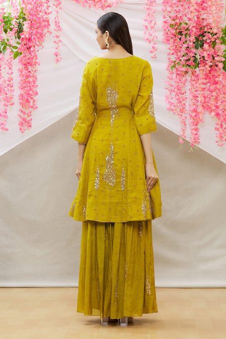 Sozenkari Zardozi Embroidered Anarkali Set 