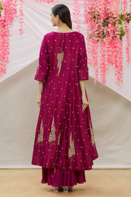 Sozenkari Zardozi Hand Embroidered Anarkali Set 