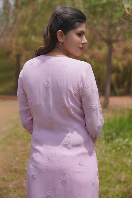 Iktaar By Meena Chikankari Kurta Churidar Set 