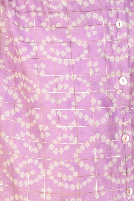 Buy_Lil Drama_Purple Polyester Printed Kurta And Dhoti Pant Set _Online_at_Aza_Fashions