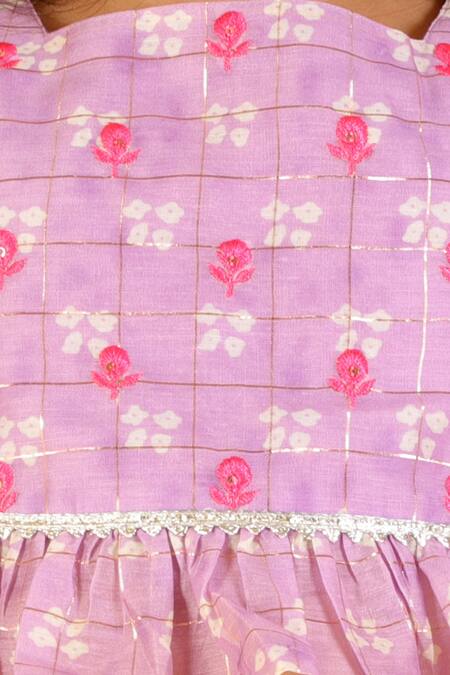 Buy Lil Drama Purple Chanderi, Lurex Embroidery Bandhej Print Lehenga And Choli Set Online at Aza Fashions Buy_Lil Drama_Purple Chanderi, Lurex Embroidery Bandhej Print Lehenga And Choli Set _Online_at_Aza_Fashions