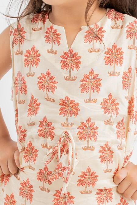 Shop MR Brat Beige Muslin, Cotton Printed Kurta And Dhoti Pant Set Online at Aza Fashions Shop_MR Brat_Beige Muslin, Cotton Printed Kurta And Dhoti Pant Set _Online_at_Aza_Fashions