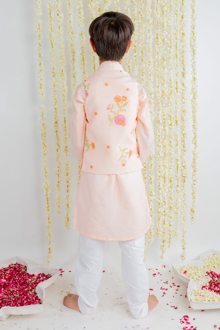 MR Brat Anar Print Kurta Set with Bundi 