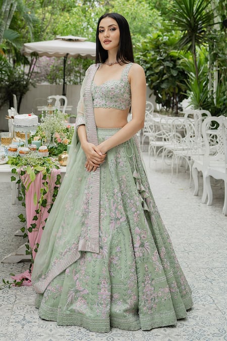 Varun Chakkilam Embroidered Bridal Lehenga Set 