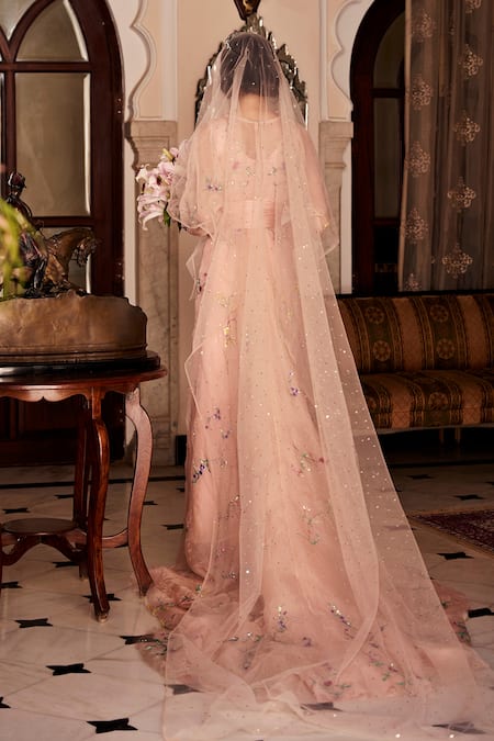 Atelier Shikaarbagh Floral Embroidered Gown 