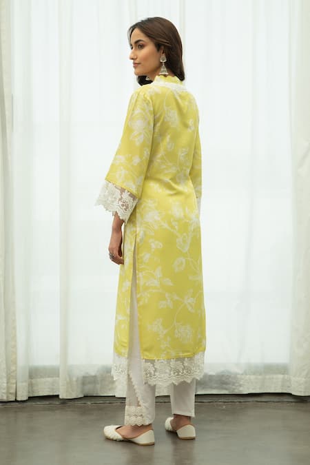 Roze Zard Floral Print Kurta Set 