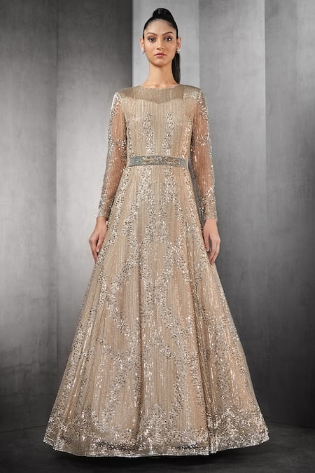 Rohit Gandhi + Rahul Khanna Crystal Bloom Gown 