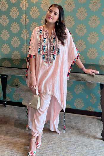 Payal Singhal Floral Print Kaftan & Jogger Pant Set  
