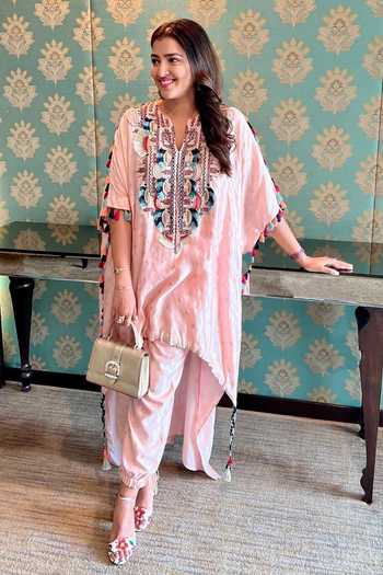 Payal Singhal Floral Print Kaftan & Jogger Pant Set  