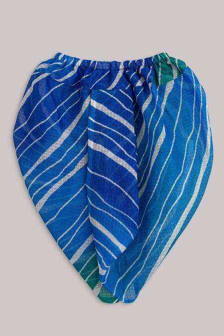 Minikin_Yellow Cotton, Silk, Kota Doria Cut Work, Embroidery Peacock Feather Kurta Set _Online_at_Aza_Fashions