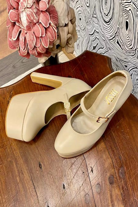Tiesta Beige Winnie Block Heels
