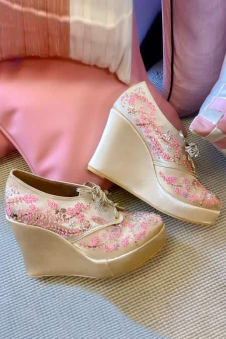 Pink discount sneaker wedges