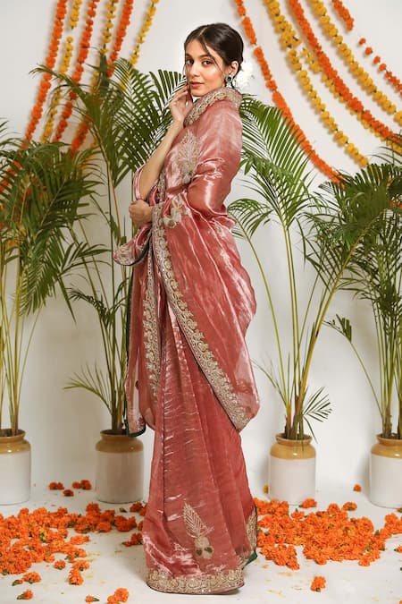 Ruar India Sunehra Tissue Saree With Blouse 