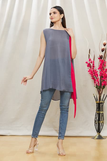 Megha Garg Colorblock Draped Tunic 