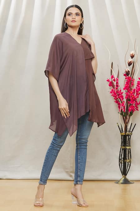 Megha Garg V Neck Draped Tunic 