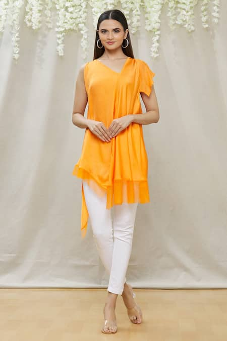 Megha Garg Asymmetric Draped Tunic 