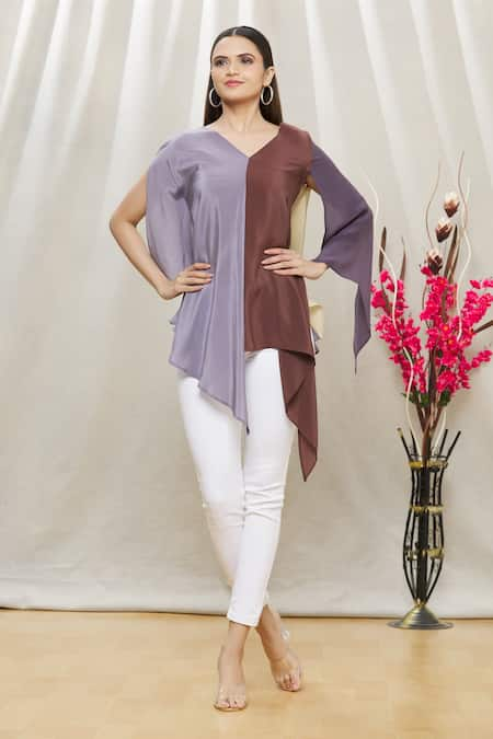 Megha Garg Colorblock Draped Tunic 