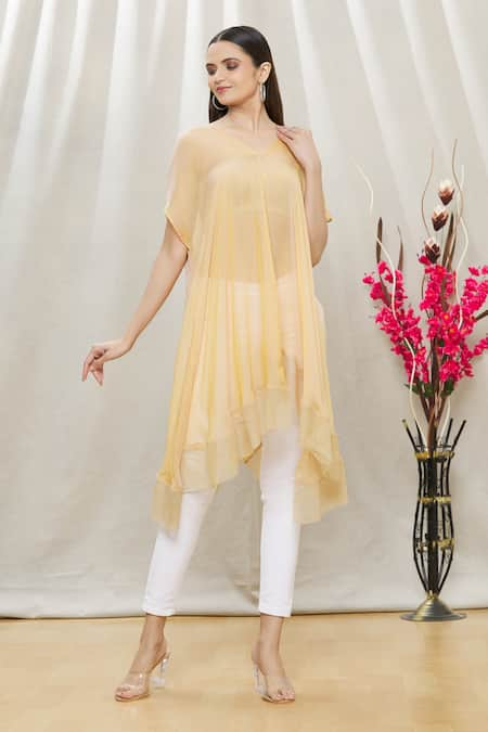 Megha Garg V Neck Draped Tunic 